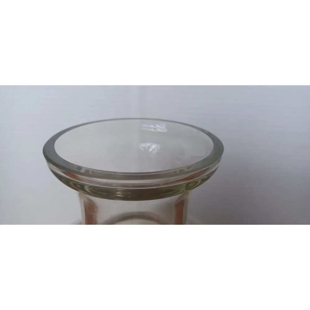 Contemporary Art Glass 8.5" Hand Blown Thick Clear Glass Vintage Vase - Picture 3 of 10